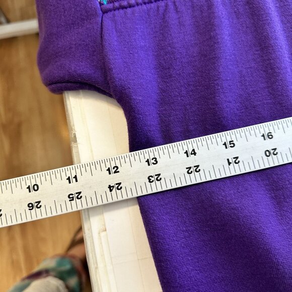 Vtg Womens Holiday Sweatshirt Purple Reindeer 1980s Holiday Sweater Pullover - Picture 5 of 6